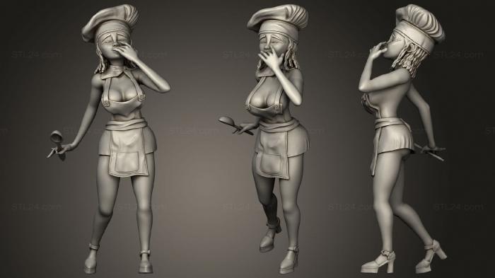 Figurines of girls (Chef, STKGL_0708) 3D models for cnc